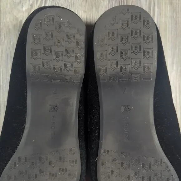 Birdies The Starling Black Velvet Flats Slippers Loafers Slip On Women’s Size 7 - Picture 14 of 14